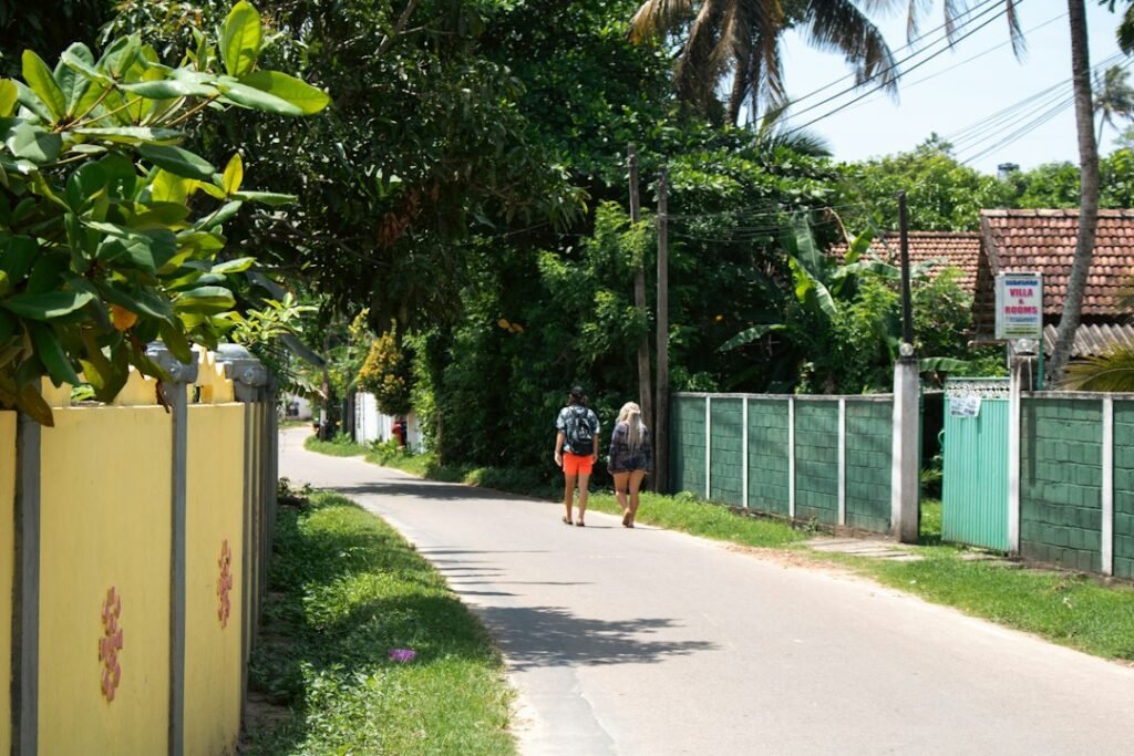 Exploring a Sri Lankan village lane